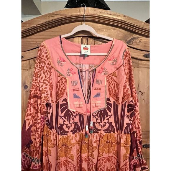 FARM RIO AINIKA MACAW MAXI DRESS Size LARGE - Picture 5 of 9